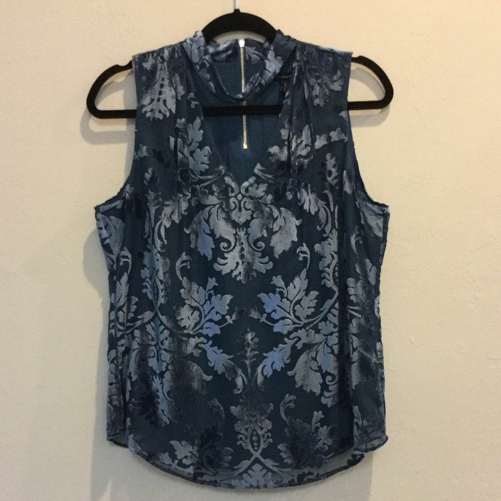Blouse - beautiful teal flocked, never worn